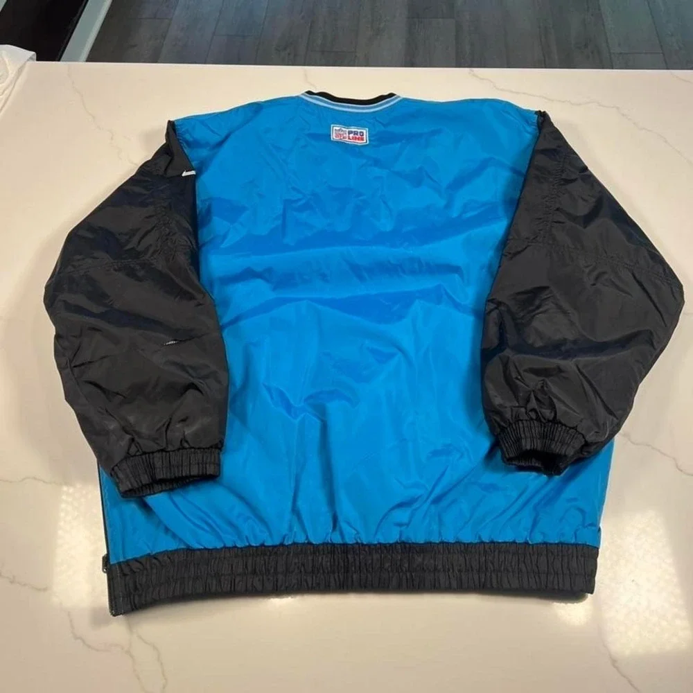 Nike Windbreaker 90s Carolina Panthers NFL Pro Line Reversible Blue Black L